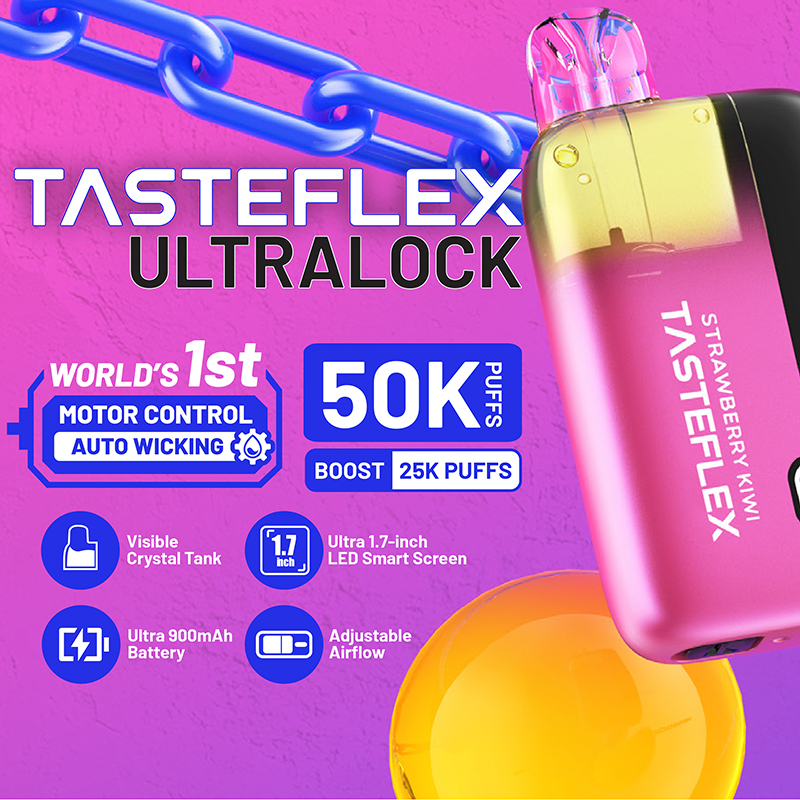 TASTEFLEX ULTRALOCK 5% DISPOSABLE 50000 PUFFS BOX OF 5