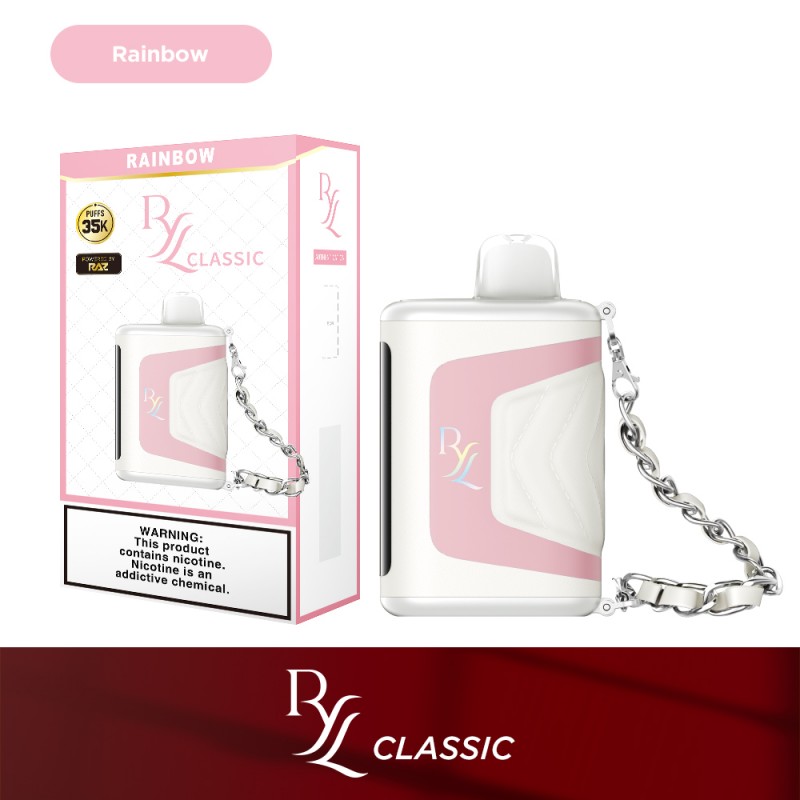 RYL CLASSIC BY RAZ 5% DISPOSABLE 35000 PUFFS BOX OF 5 (RAINBOW)