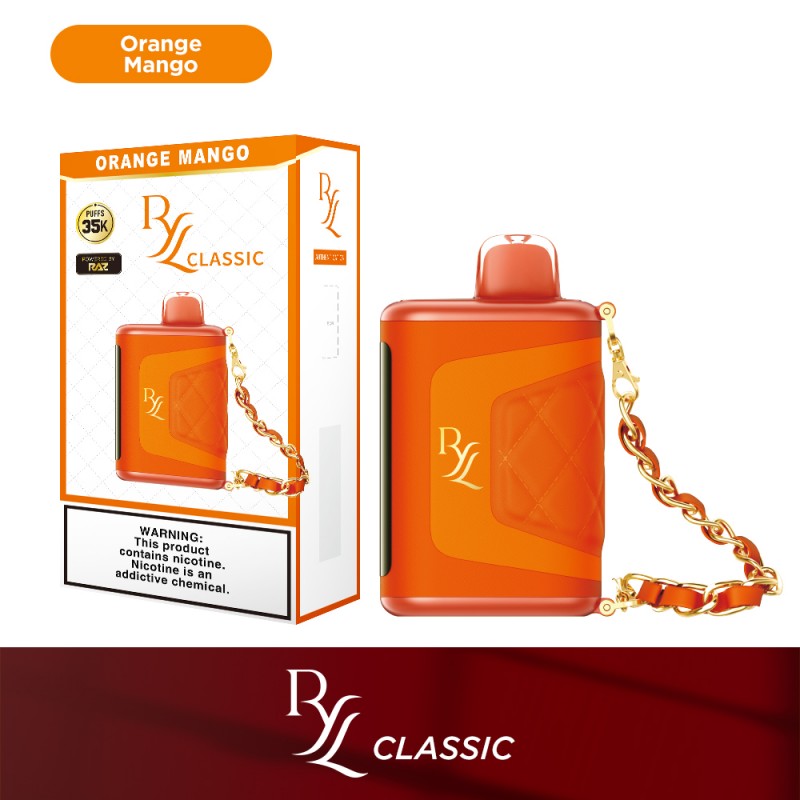 RYL CLASSIC BY RAZ 5% DISPOSABLE 35000 PUFFS BOX OF 5 (ORANGE MANGO)