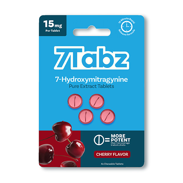 7TABZ 15MG 7-HYDROXY KRATOM BLISTER CAPSULES 4CT (CHERRY)