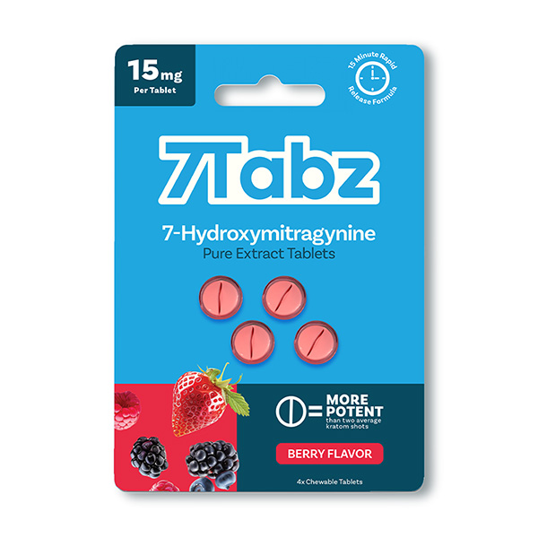 7TABZ 15MG 7-HYDROXY KRATOM BLISTER CAPSULES 4CT (BERRY)