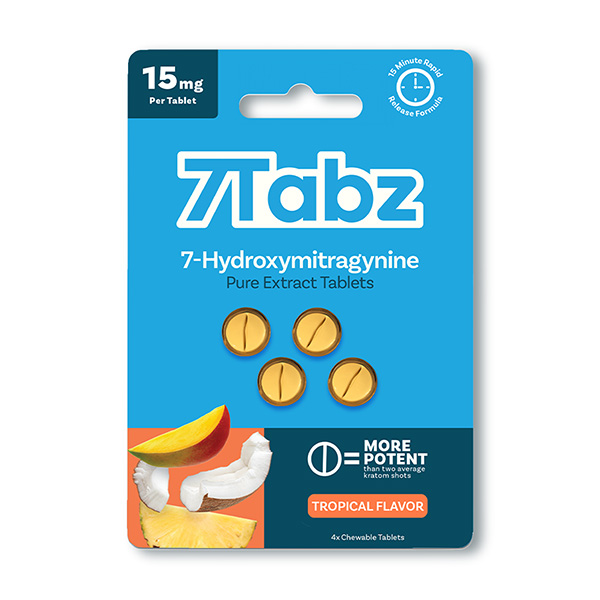 7TABZ 15MG 7-HYDROXY KRATOM BLISTER CAPSULES 4CT (TROPICAL)