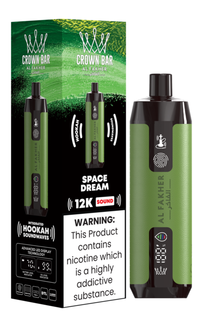 AL FAKHER CROWN BAR SOUND 5% DISPOSABLE 12000 PUFFS BOX OF 10 (SPACE DREAM)