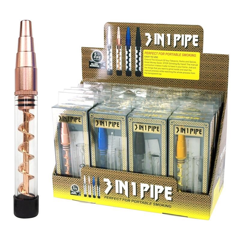 3 IN 1 TWIST PIPE #TO-PI-TGB-3IN1 ASSORTED COLORS