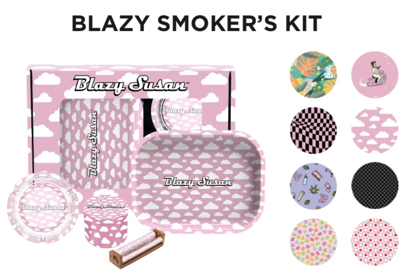 BLAZY SUSAN 4 PIECE SMOKER'S KIT