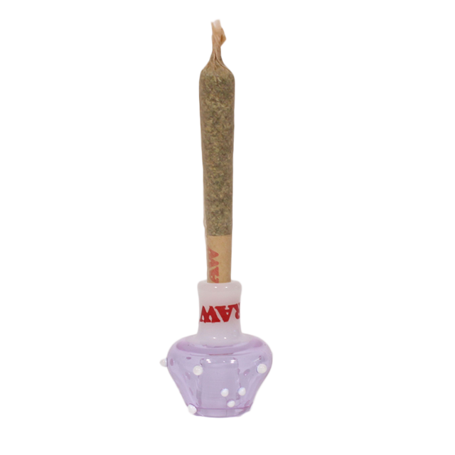 RAW PURPLE GLASS MUSHROOM CONE HOLDER