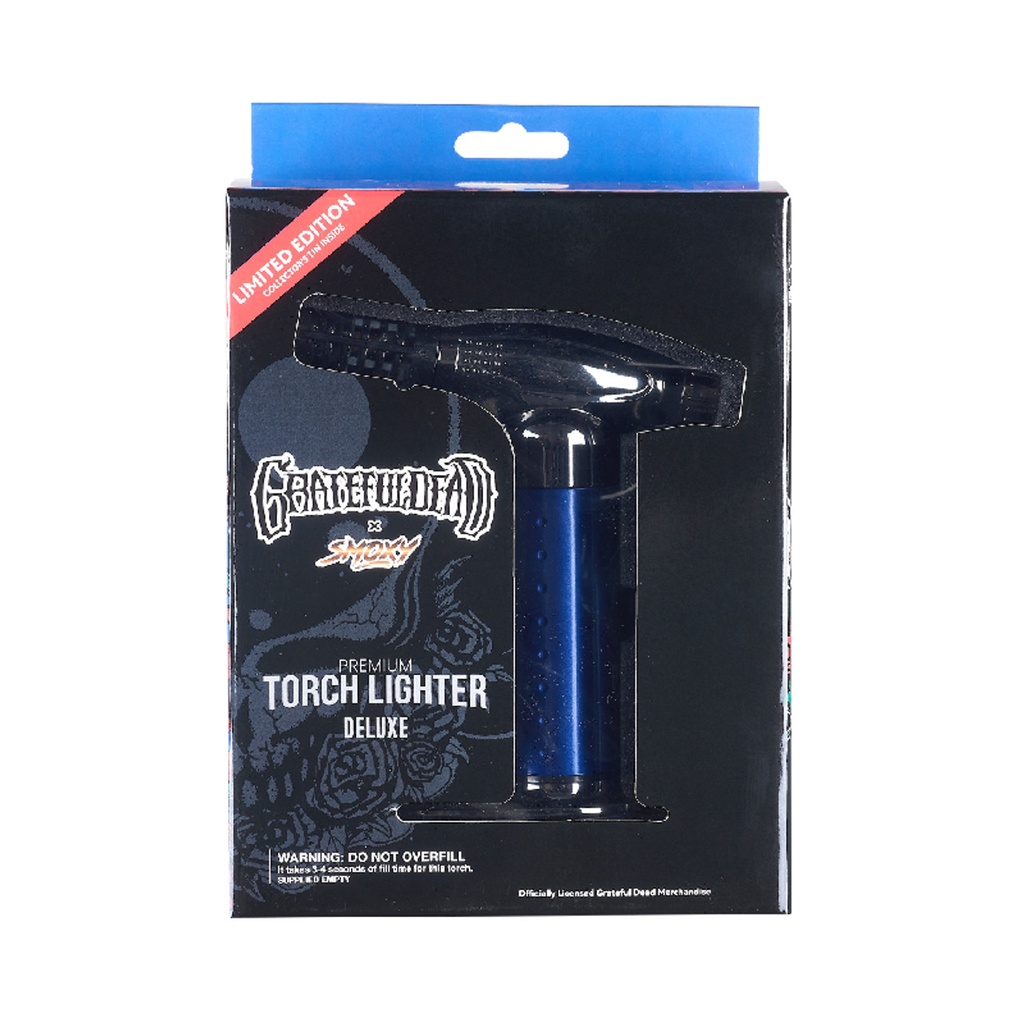 GRATEFUL DEAD X SMOXY DELUXE TORCH LIGHTER #GD201 BLUE