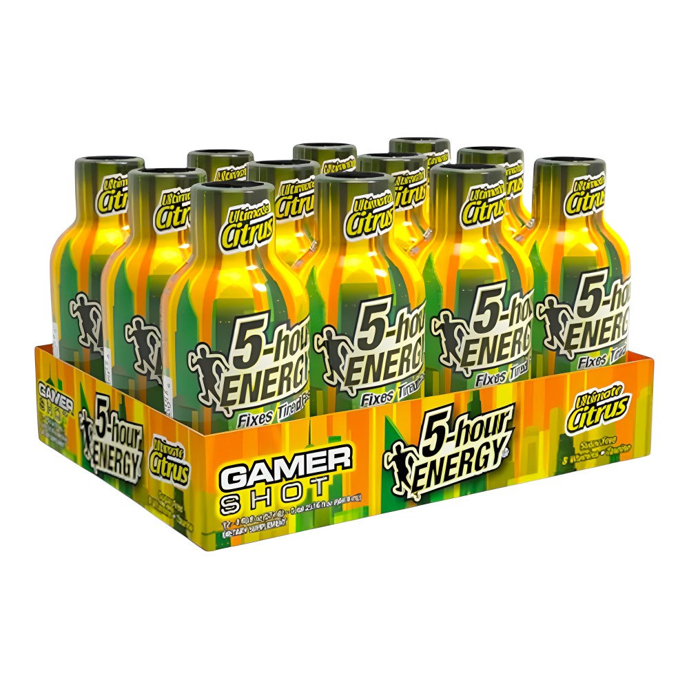 5-HOUR ENERGY SUGAR FREE GAMER SHOTS ULTIMATE CITRUS BOX OF 12
