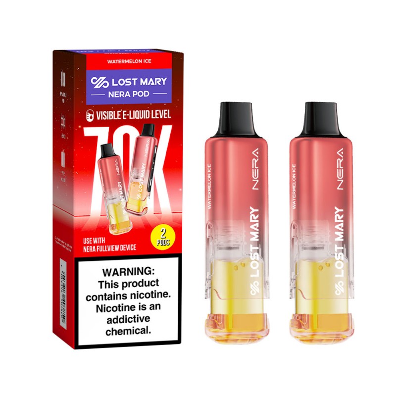LOST MARY NERA FULLVIEW POD 70K 5% DISPOSABLE REFILL PACK PODS 2CT BOX OF 5