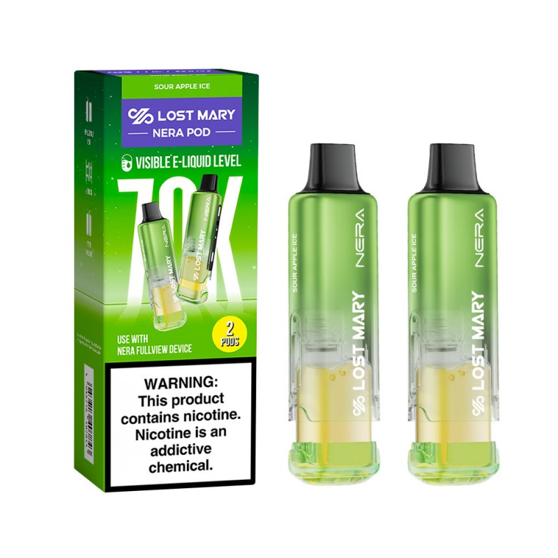 LOST MARY NERA FULLVIEW POD 70K 5% DISPOSABLE REFILL PACK PODS 2CT BOX OF 5