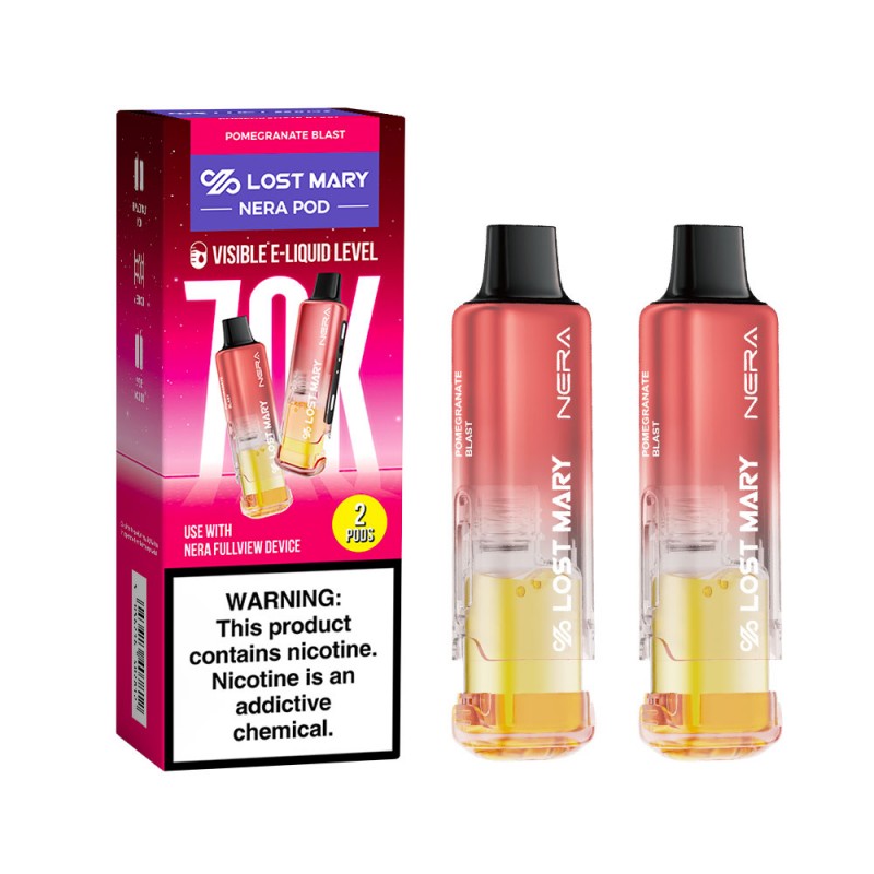 LOST MARY NERA FULLVIEW POD 70K 5% DISPOSABLE REFILL PACK PODS 2CT BOX OF 5