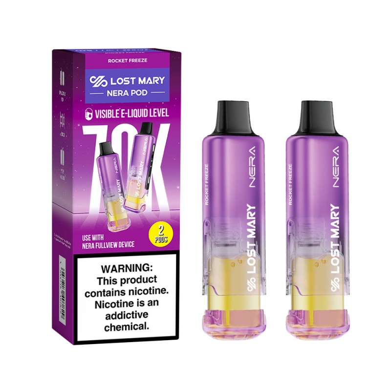 LOST MARY NERA FULLVIEW POD 70K 5% DISPOSABLE REFILL PACK PODS 2CT BOX OF 5
