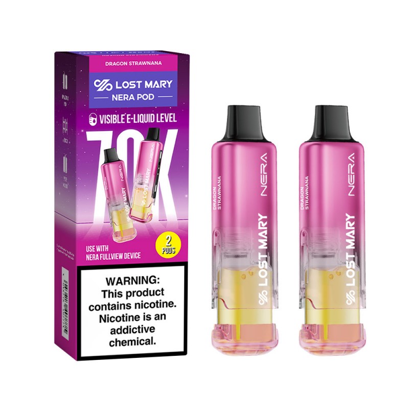 LOST MARY NERA FULLVIEW POD 70K 5% DISPOSABLE REFILL PACK PODS 2CT BOX OF 5