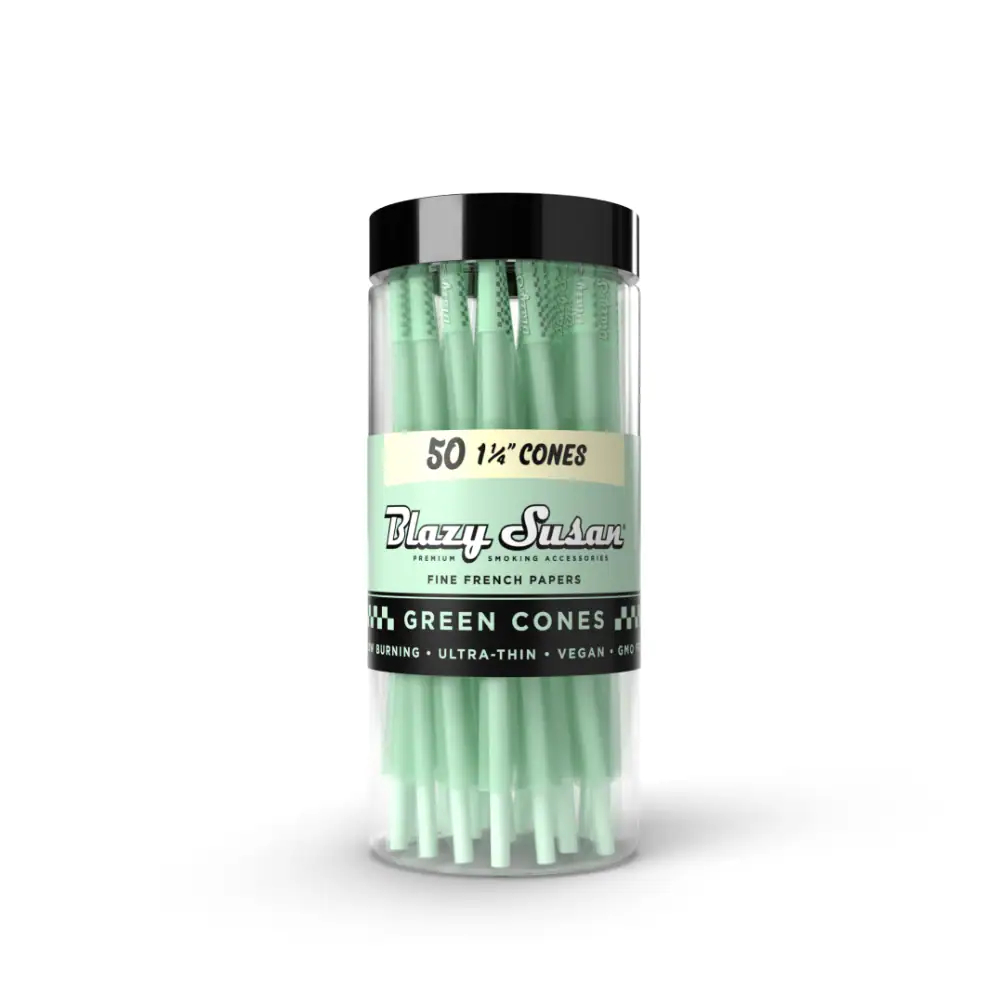 BLAZY SUSAN GREEN CONES 50CT JAR