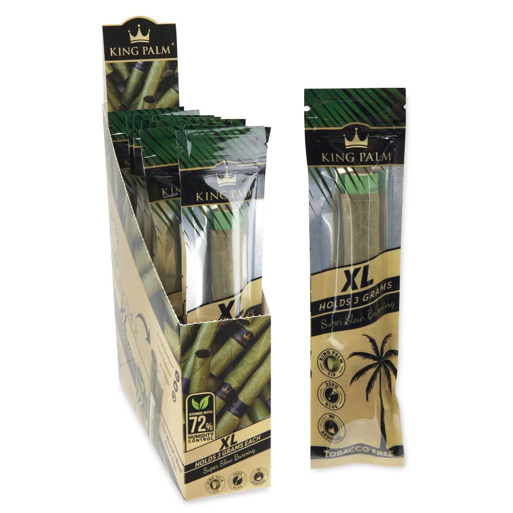 KING PALM SINGLE XL PRE-ROLLED CONE BOX OF 10
