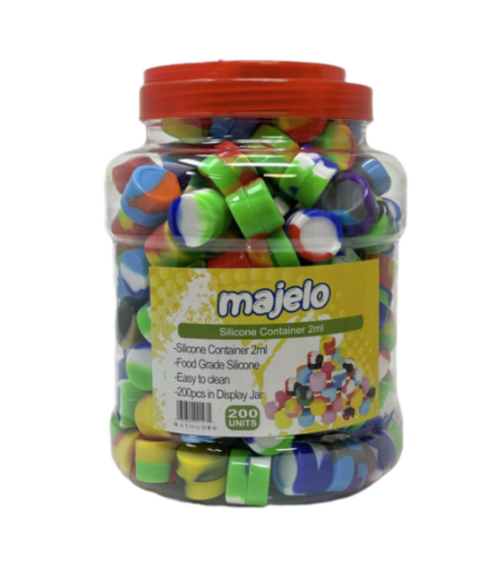 MAJELO SILICONE CONTAINER 2ML #MJ001471 200CT JAR