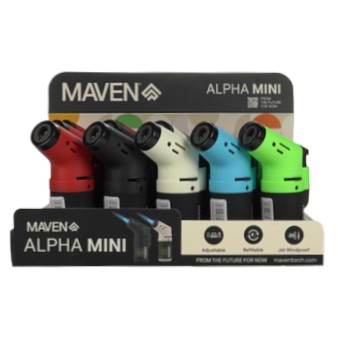 MAVEN APLHA MINI TORCH LIGHTER BOX OF 15