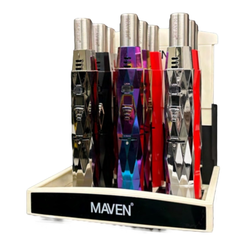 MAVEN DIAMOND TORCH LIGHTER BOX OF 9