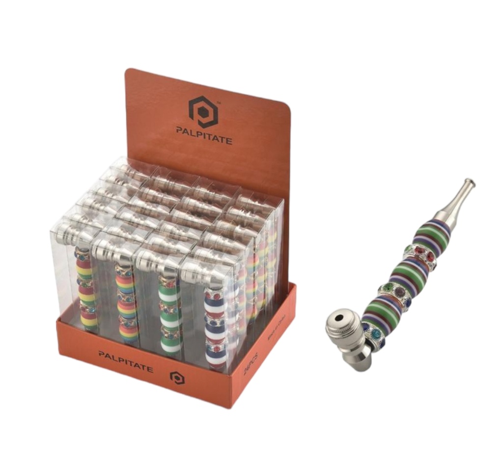 PALPITATE METAL PIPE ASSORTED COLORS #PI-022 BOX OF 24