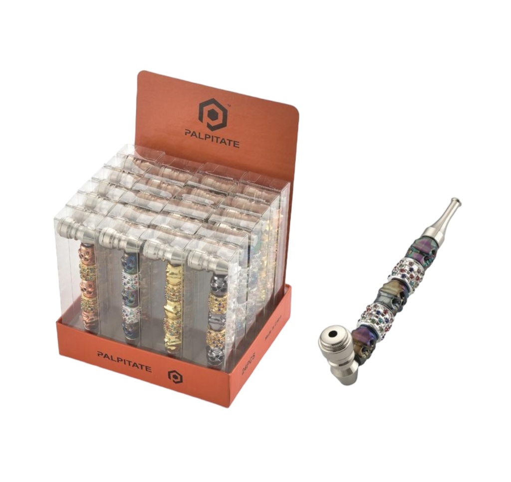 PALPITATE METAL PIPE ASSORTED COLORS #PI-023 BOX OF 24