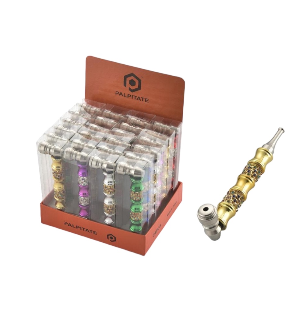 PALPITATE METAL PIPE ASSORTED COLORS #PI-026 BOX OF 24