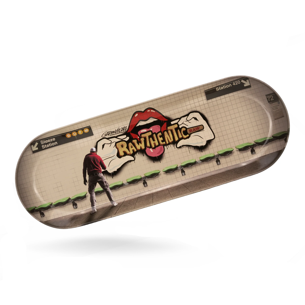 RAW NY GRAFFITI SKATE DECK METAL ROLLING TRAY