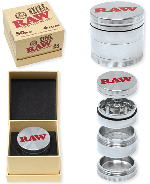 RAW STAINLESS STEEL SHREDDER 4 PART 50MM