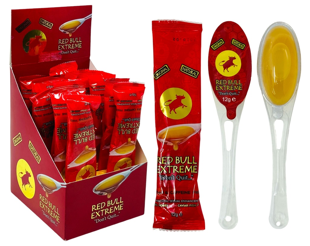 RED BULL EXTREME SPOON HONEY 12G BOX OF 12
