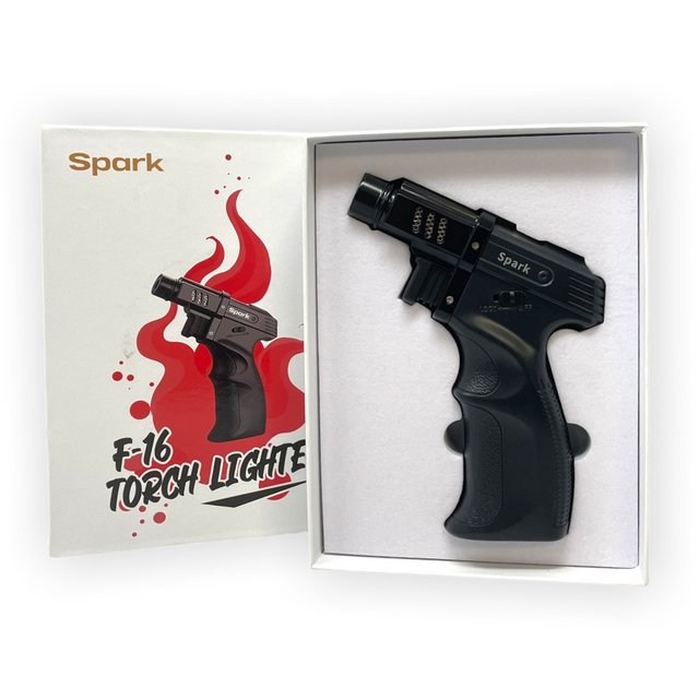 SPARK F-16 TORCH LIGHTER BLACK