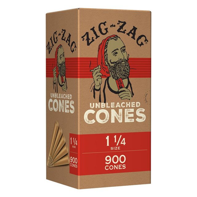 ZIG ZAG 1 1/4 UNBLEACHED CONES 900CT