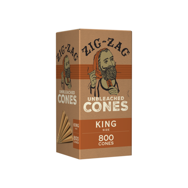 ZIG ZAG KING SIZE UNBLEACHED CONES 800CT