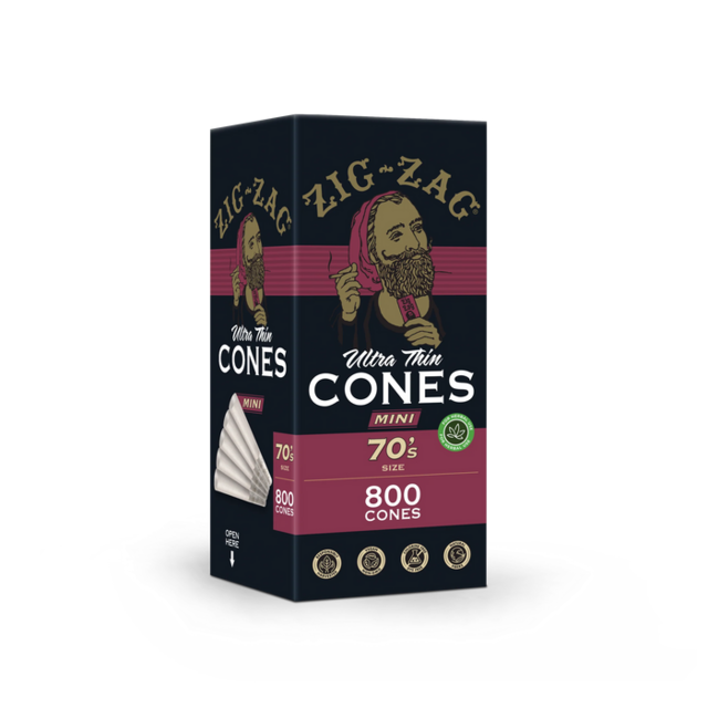 ZIG ZAG MINI 70'S ULTRA THIN CONES 800CT