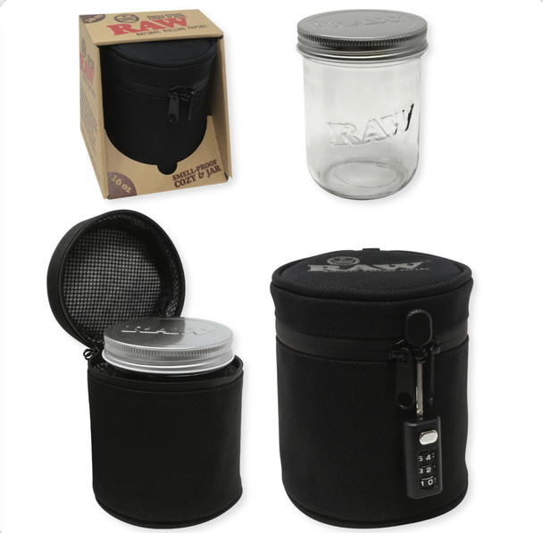 RAW MASON JAR IN SMELL PROOF CASE 1CT