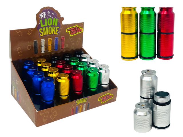 LION SMOKE ALUMINUM CRACKER CREAM WHIPPER BOX OF 20