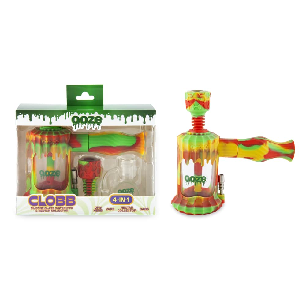 OOZE CLOBB SILICONE PIPE 4 IN 1 AQUA TEAL
