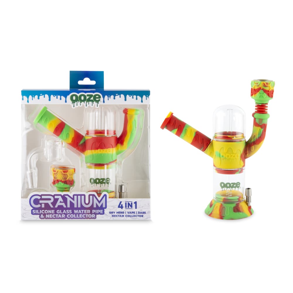 OOZE CRANIUM 4 IN 1 SILICONE GLASS WATER PIPE