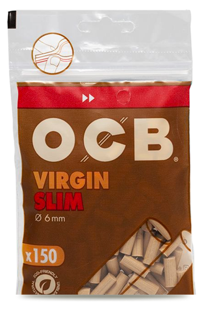 OCB VIRGIN SLIM FILTERS 6MM 150CT BOX OF 10