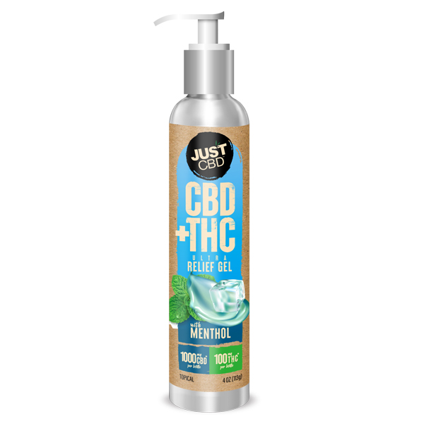 JUST CBD + THC ULTRA RELIEF GEL WITH MENTHOL 4OZ