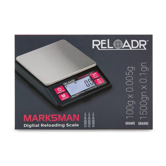 TRUWEIGH MARKSMAN DIGITAL RELOADING SCALE 100G X 0.005G BLACK