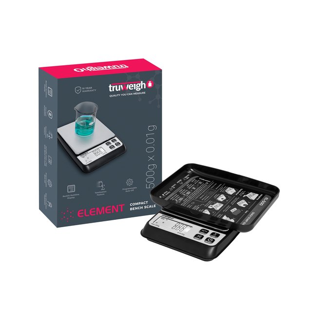 TRUWEIGH ELEMENT E-LIQUID SCALE 500G X 0.01G BLACK