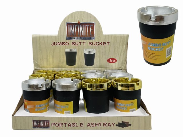 INFINITE JUMBO BUTT BUCKET CAR ASHTRAY BOX OF 12 #JL-086S-2