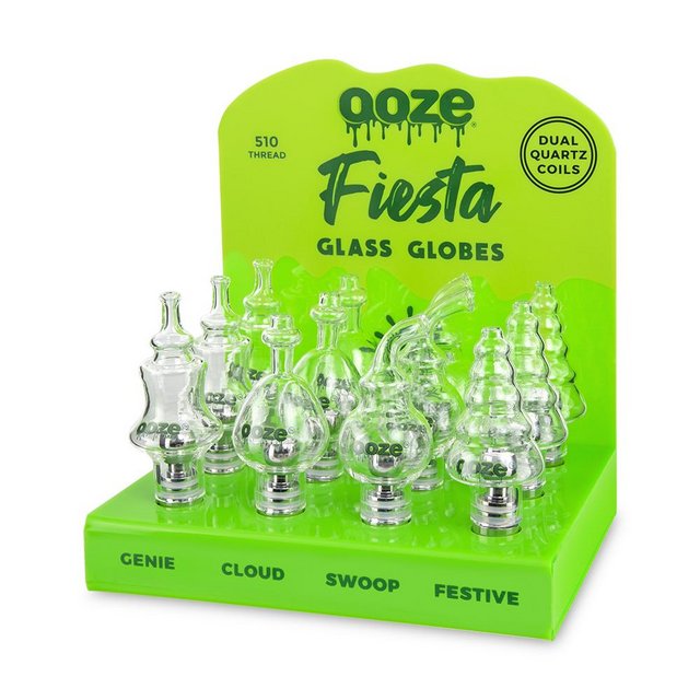 OOZE FIESTA GLASS GLOBE 12CT DISPLAY