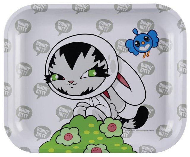 ARTIST SERIES BUNNY KITTY ROLLING TRAY LARGE