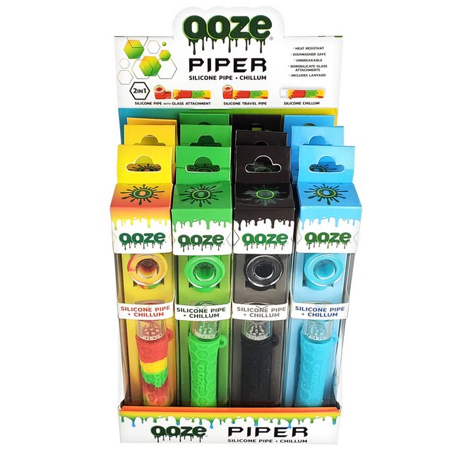 OOZE SILICONE PIPER 2 IN 1 BOX OF 12