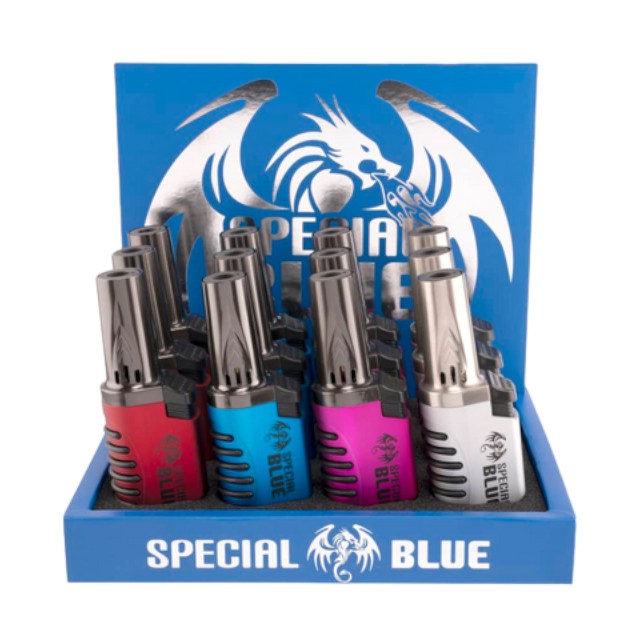 SPECIAL BLUE MOD RUBBER TORCH LIGHTER #TD116M BOX OF 12