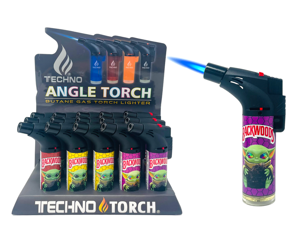TECHNO TORCH #103139-BWBY BACKWOODS BABY YODA TORCH LIGHTER BOX OF 15