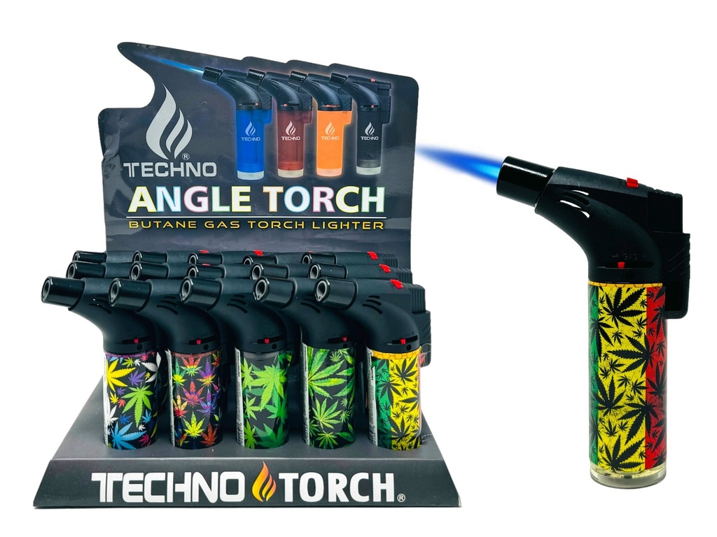 TECHNO TORCH #97139 ASSORTED DESIGN TORCH LIGHTERS BOX OF 15