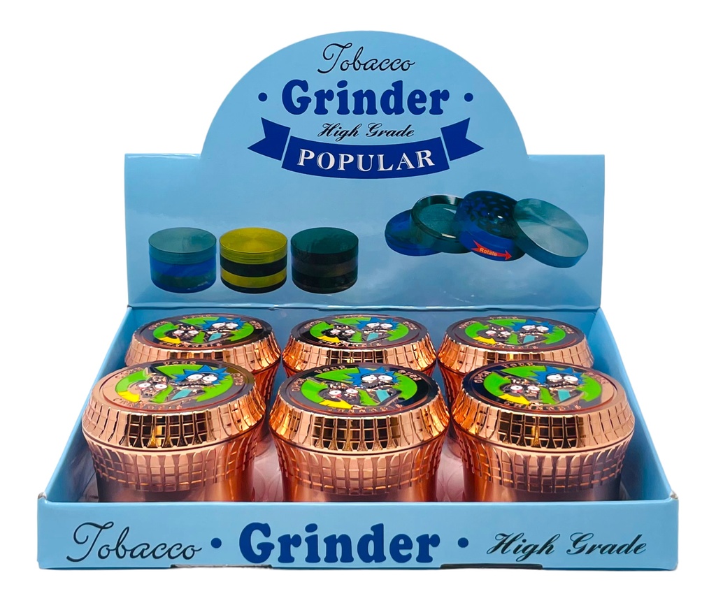 TOBACCO GRINDER 4 PARTS #MD133DY-2KT BOX OF 6