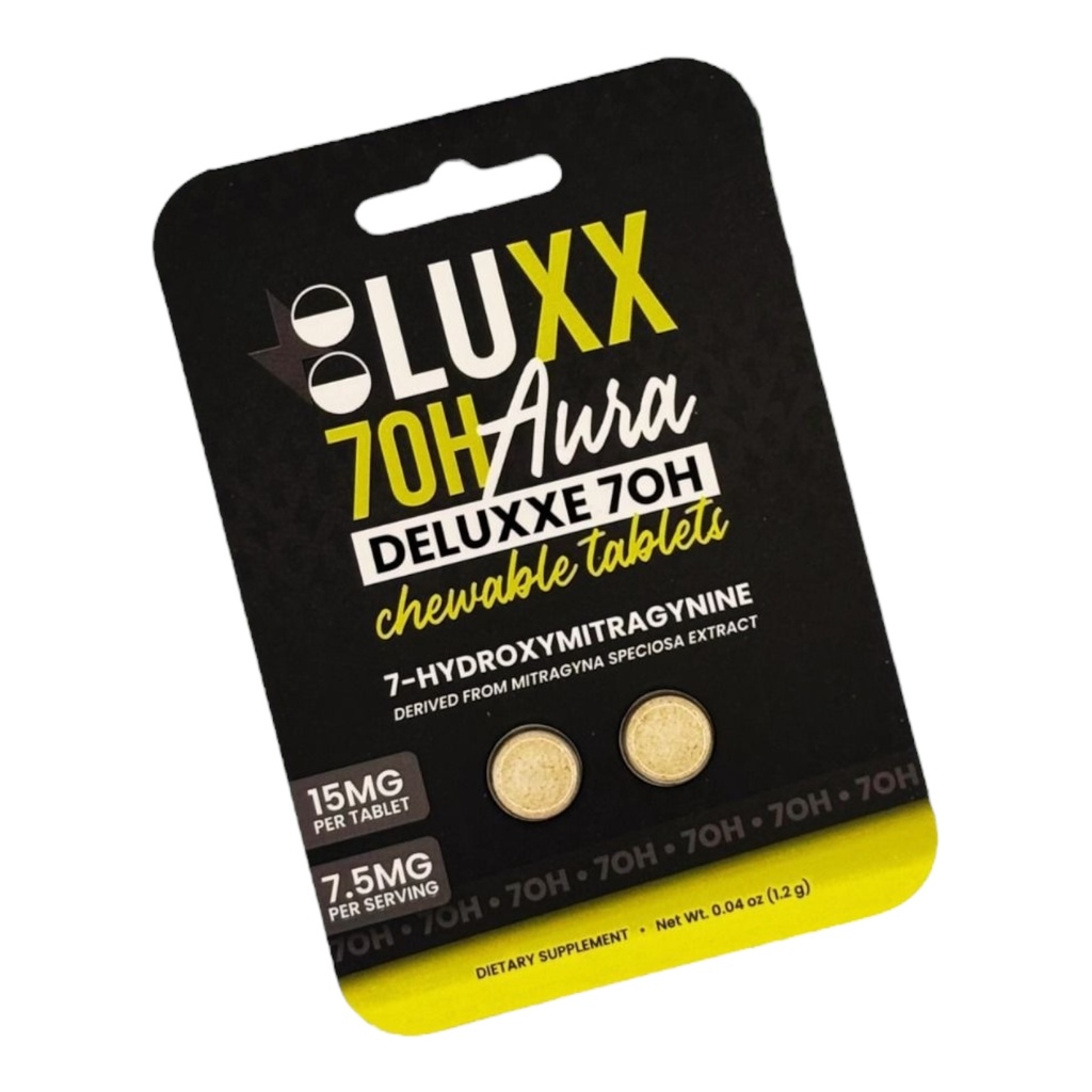 LUXX 7OH AURA 15MG DELUXXE CHEWABLE TABLETS 2CT