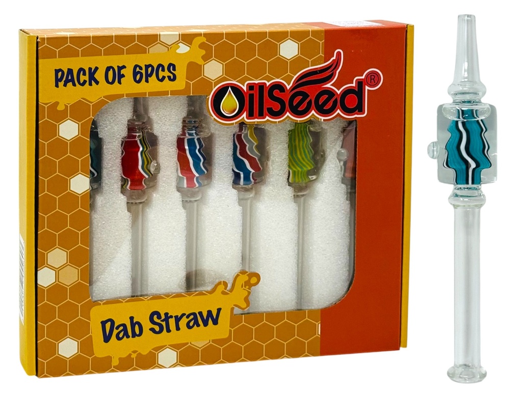 OILSEED 7" DAB STRAW FREEZABLE SPIRAL NECTAR COLLECTOR #D013 BOX OF 6